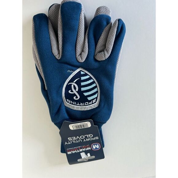 McArthur Kansas City Sporting SC MLS Jersey Sport Two Tone Utility Grip Gloves - Picture 1 of 3